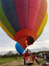 Hot air ballooning to be filled with air