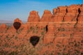 Hot air ballooning over sedona Arizona Royalty Free Stock Photo