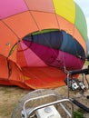 Hot air ballooning to be filled with air