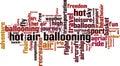 Hot air ballooning word cloud