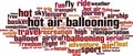 Hot air ballooning word cloud