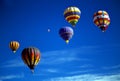 Hot air balloons agaisnt blue sky