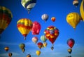 Hot air balloons agaisnt blue sky