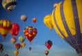 Hot air balloons agaisnt blue sky