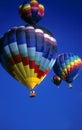 Hot air balloons agaisnt blue sky