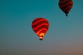 Hot air balloons. Cappadocia ballooning activity at sunrise Royalty Free Stock Photo