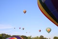 Hot air balloons on a clear day