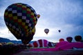 Hot Air Balloons At Dawn At The Albuquerque Balloon Fiesta Royalty Free Stock Photo