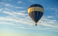 Hot Air Balloons in Flight. Hot Air Balloon on morning sky . Royalty Free Stock Photo