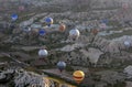 Hot air balloons at Goreme in Turkey. Royalty Free Stock Photo