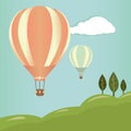 Hot air balloons landscape