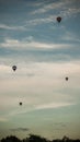 Hot Air Balloons lift off early evening in Bristol