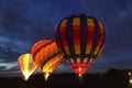 Hot Air Balloons at Night Royalty Free Stock Photo