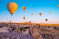 Hot air balloons over Cappadocia, Turkey Royalty Free Stock Photo