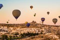 Hot air balloons over Cappadocia, Turkey Royalty Free Stock Photo