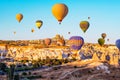 Hot air balloons over Cappadocia, Turkey Royalty Free Stock Photo