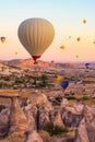 Hot air balloons over Cappadocia, Turkey Royalty Free Stock Photo