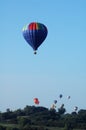 Hot air balloons over Iowa Royalty Free Stock Photo