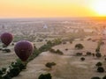 Hot air balloons over Myanmar