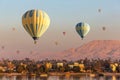 Hot air balloons over Nile Royalty Free Stock Photo