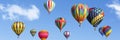 Hot air balloons panorama