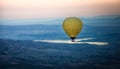 Hot air balloons at sunrise in cappadoccia