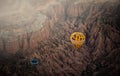 Hot air balloons at sunrise in cappadoccia Royalty Free Stock Photo