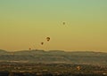 Hot air balloons sunrise Royalty Free Stock Photo