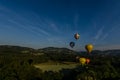 hot air balloons take off