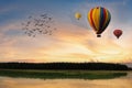 3 hot air balloons Royalty Free Stock Photo