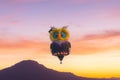 Hot-air balloons in various colors against a colorful sunrise sky Royalty Free Stock Photo