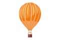 Hot air balloons vector illustration travel. Summer ballooning adventure cartoon.