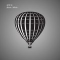 Hot air baloon vector illustration. Air floatation transport