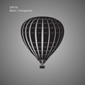 Hot air baloon vector illustration. Air floatation transport