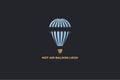 Hot air baloon vector logo EPS 10 file