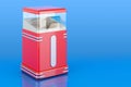 Hot Air Popcorn Making Machine on blue background, 3D rendering Royalty Free Stock Photo
