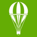 Hot air striped balloon icon green Royalty Free Stock Photo