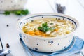 Hot and alible chicken soup Royalty Free Stock Photo