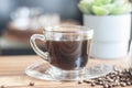 Hot americano coffee, flavor, aroma in morning Royalty Free Stock Photo