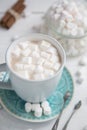 Hot chocolate with marsmallow candies