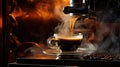 hot aroma coffee drink steamy