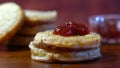 Hot Australian English style breakfast crumpets