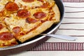 Hot baked pan pizza