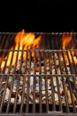 Hot BBQ Grill and Burning Flames, XXXL Royalty Free Stock Photo