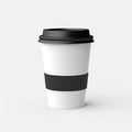 Hot beverage disposable white paper coffe cup