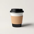 Hot beverage disposable white paper coffee cup
