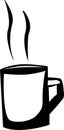 Hot beverage mug vector illustration