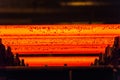 Hot billet bloom continuous casting, also called strand casting