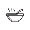 hot bowl of soup. Vector illustration decorative design