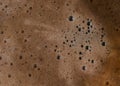 Hot Brewed Coffee Foamy Bubble Background